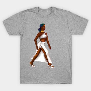 Black is beautiful Afro queen Striding- The best Gifts for black women 2022 T-Shirt